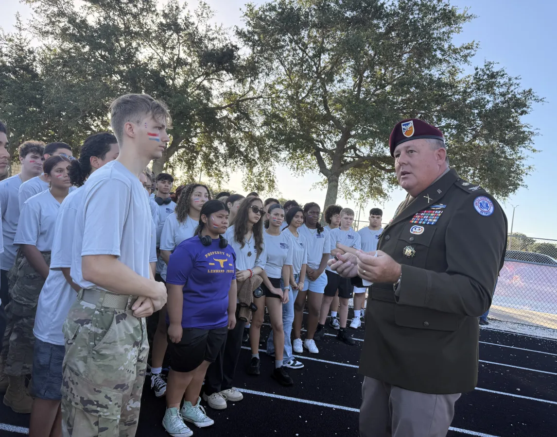 Unity and Remembrance: Lennard High JROTC Leads 9/11 Memorial Walk
