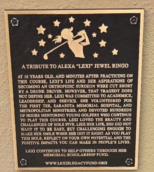 Posthumous Freedom Fairways plaque, scholarship program pay tribute to Waterset’s Lexi Ringo